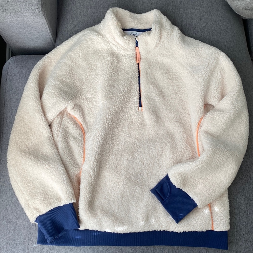 Athleta girl Sherpa quarter zip